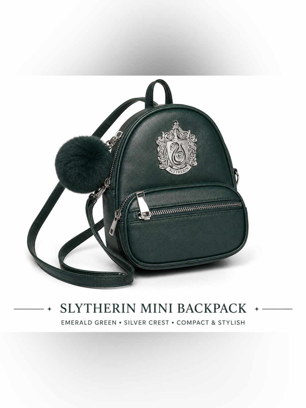 Universal Studios Harry Potter Slytherin
Crest Mini Backpack Emerald Green Purse